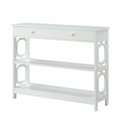 Convenience Concepts One Drawer Omega Console Table, White HI2539760